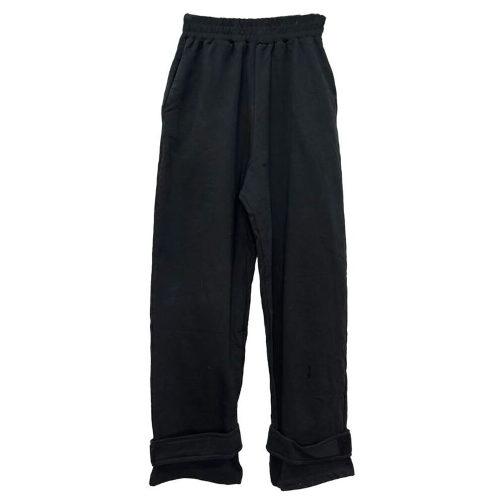 The Frankie Shop French Terry Track Pants in Black Cotton